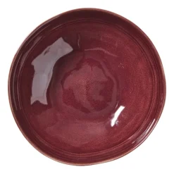 Xenos Diep bord Toscane - bordeauxrood - ø19x6 cm- Borden