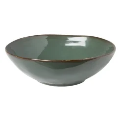 Xenos Diep bord Toscane - donkergroen - ø19 cm- Borden