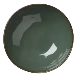Xenos Diep bord Toscane - donkergroen - ø19 cm- Borden