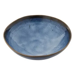 Xenos Diep bord Toscane - donkerblauw - ø19 cm- Borden