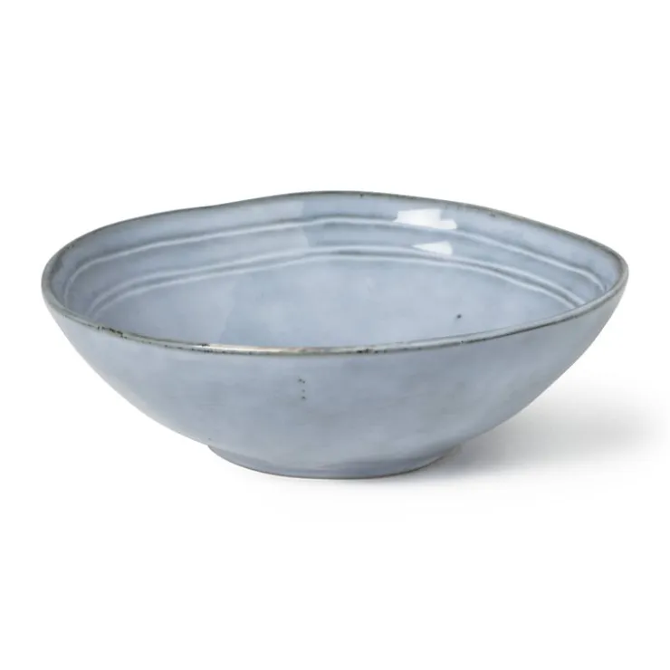 Xenos Diep bord Toscane - lichtblauw - ø19 cm- Borden