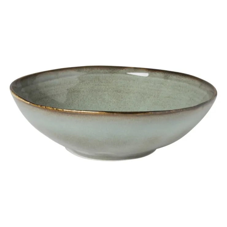 Xenos Diep bord Toscane - lichtgroen - ø19 cm- Borden