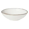 Xenos Diep bord Toscane - wit - ø19 cm- Borden