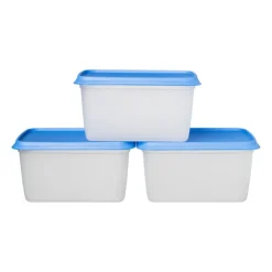 Xenos Diepvriesdoosjes - set van 3 - 1 liter- Bewaardozen