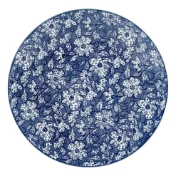 Xenos Dinerbord blue print - botanic - ⌀26 cm- Borden