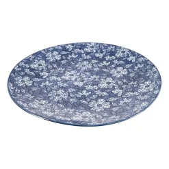 Xenos Dinerbord blue print - botanic - ⌀26 cm- Borden