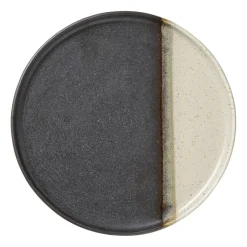 Xenos Dinerbord cortado - beige/zwart - ø26.5x2 cm- Kerst|Borden