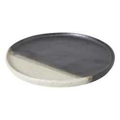 Xenos Dinerbord cortado - beige/zwart - ø26.5x2 cm- Kerst|Borden