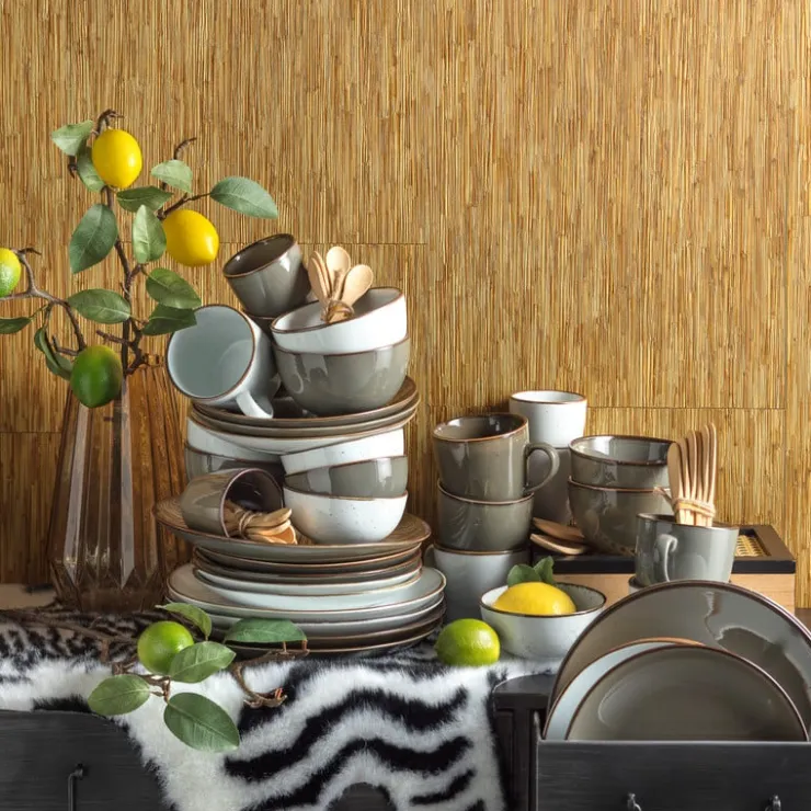 Xenos Dinerbord Emma - groen - ø26.5 cm- Borden