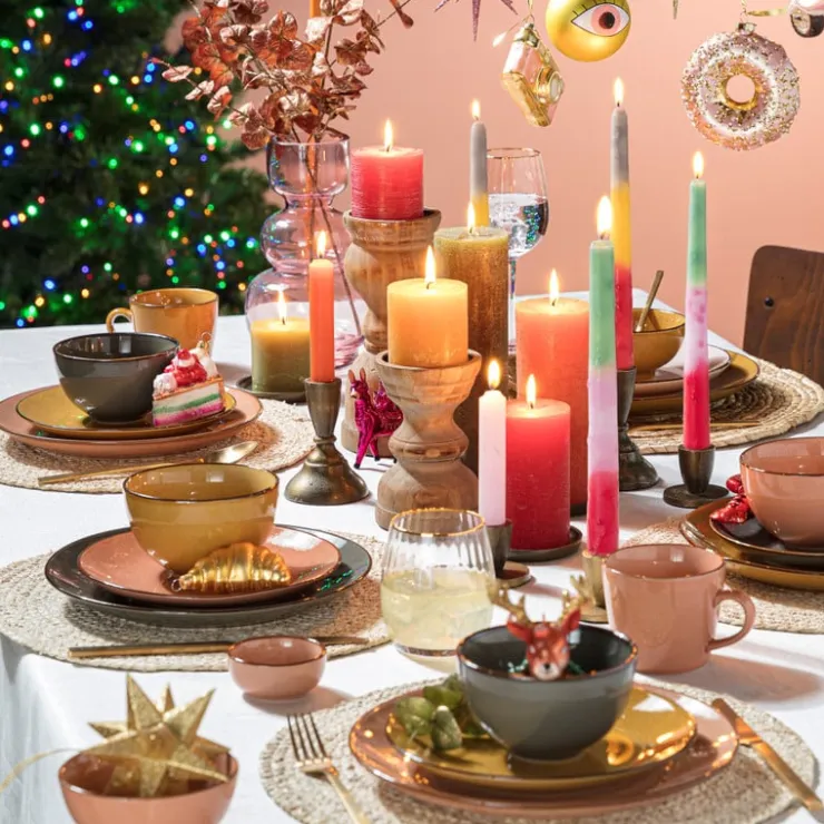 Xenos Dinerbord Emma - groen - ø26.5 cm- Borden