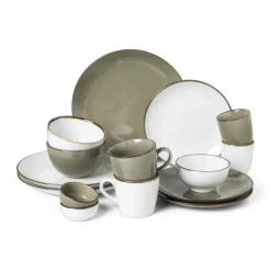 Xenos Dinerbord Emma - wit - ø25 cm- Borden