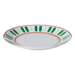 Xenos Dinerbord holly jolly - groen - ø26.8x2.8 cm- Borden
