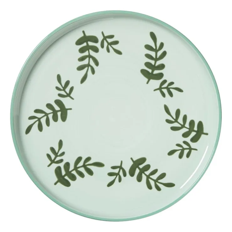 Xenos Dinerbord jolie - groen -ø25.5x2.3 cm- Kerstservies|Borden