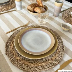 Xenos Dinerbord roots - oker - ø27.5x3 cm- Borden|Kerstservies
