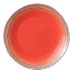 Xenos Dinerbord Roots - rood/paars - ø27.5x3 cm- Borden