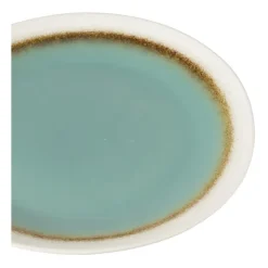 Xenos Dinerbord Roots - turquoise - ø27.5x3 cm- Borden