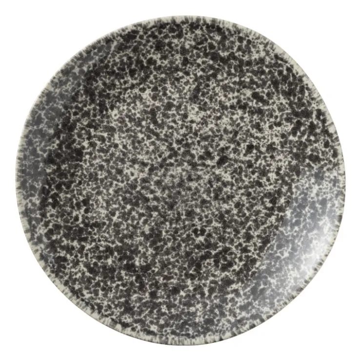 Xenos Dinerbord Roots - zwart/wit - ø27.5x3 cm- Borden