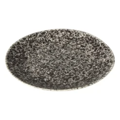 Xenos Dinerbord Roots - zwart/wit - ø27.5x3 cm- Borden