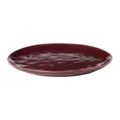 Xenos Dinerbord Toscane - bordeauxrood - ø28 cm- Borden|Kerstservies