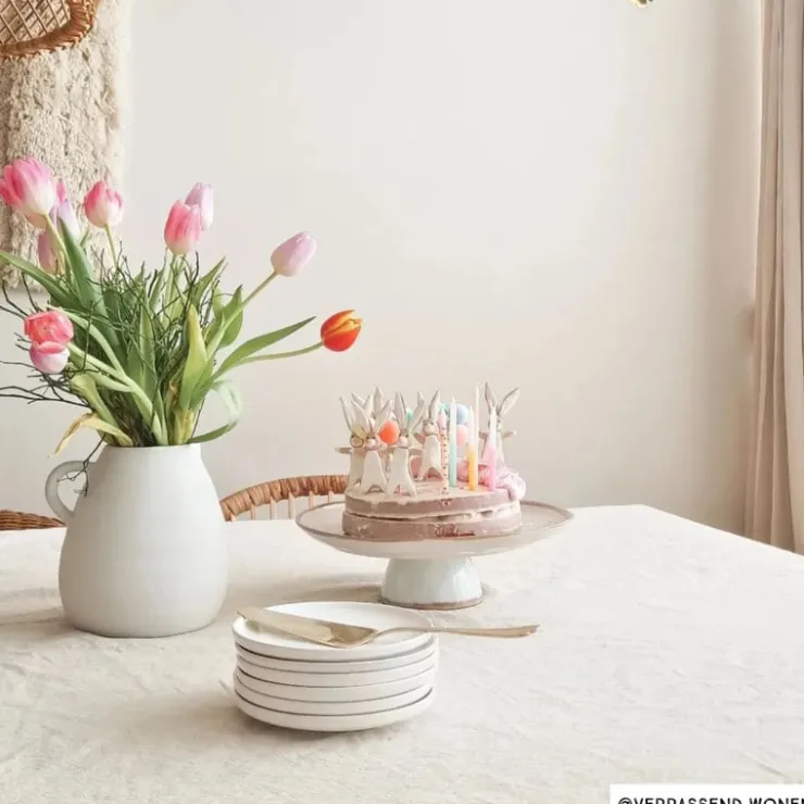 Xenos Dinerbord Toscane - wit - ø28 cm- Borden