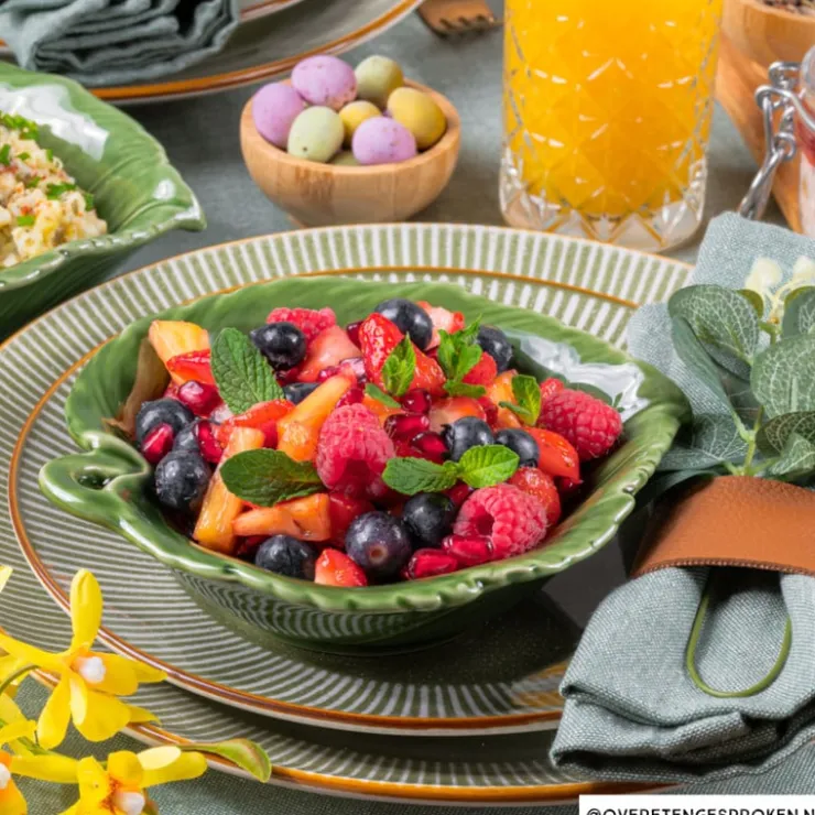 Xenos Dinerbord Yara - groen- ⌀26.8 cm- Borden