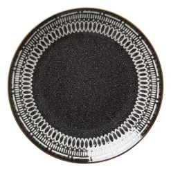 Xenos Dinerbord Yara - zwart - ⌀26.8 cm- Borden