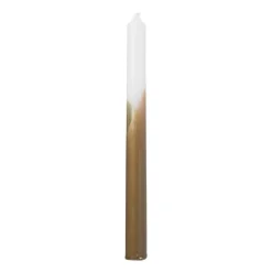 Xenos Dinerkaars dip dye - terra - ⌀2x25 cm- Dinerkaarsen