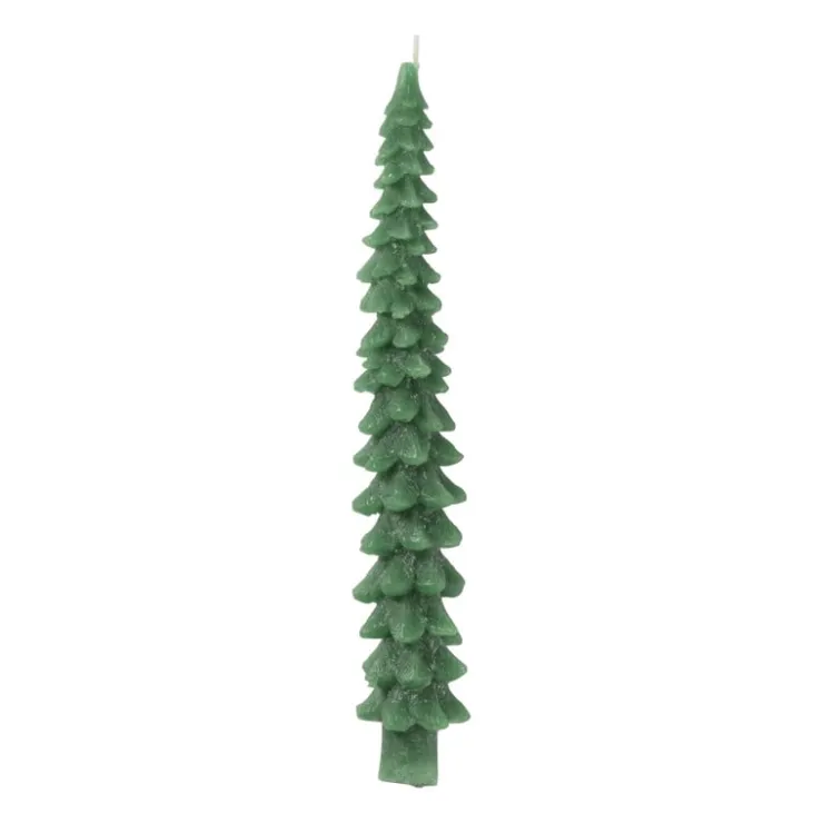 Xenos Dinerkaars groot - groen - ø4x25 cm- Dinerkaarsen