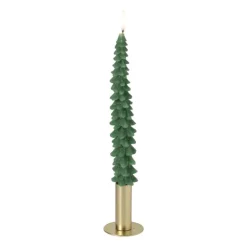 Xenos Dinerkaars groot - groen - ø4x25 cm- Dinerkaarsen