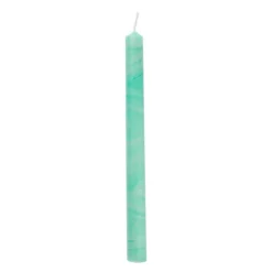 Xenos Dinerkaars marble - groen/blauw - ø2.15x25 cm- Dinerkaarsen