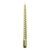 Xenos Dinerkaars metallic twist - goud - ø2x25 cm- Kerstcadeaus|Dinerkaarsen