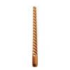 Xenos Dinerkaars metallic twist - koperkleurig - ø2x25 cm- Kerstcadeaus|Dinerkaarsen
