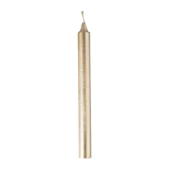 Xenos Dinerkaars rustiek - goud - ø2x24 cm- Dinerkaarsen