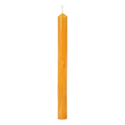 Xenos Dinerkaars rustiek - mosterdgeel - ø2x24 cm- Dinerkaarsen