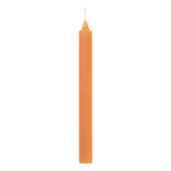 Xenos Dinerkaars rustiek - oranje - ø2x24 cm- Dinerkaarsen