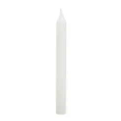 Xenos Dinerkaars rustiek - wit - ø2x24 cm- Dinerkaarsen