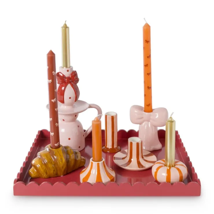 Xenos Dinerkaars strikjes - diverse varianten - ø2.15x25 cm- Dinerkaarsen