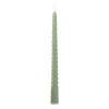 Xenos Dinerkaars twist - groen - ø2.15x25 cm- Dinerkaarsen