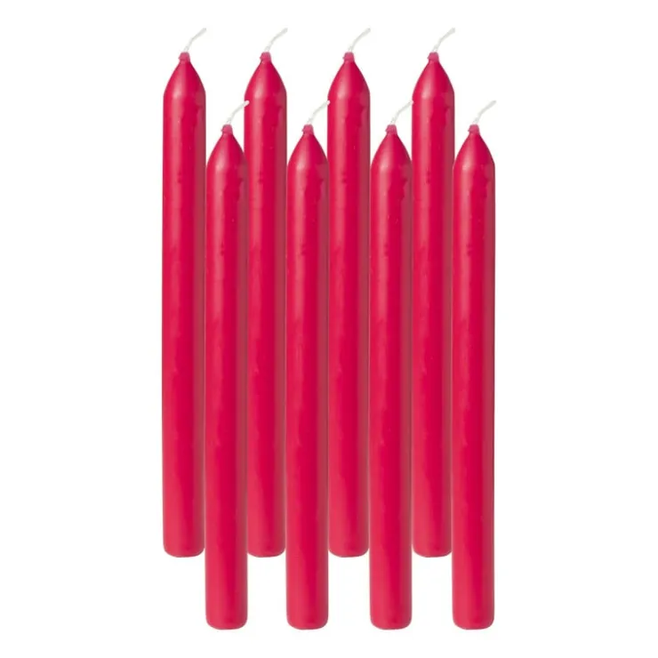 Bolsius Dinerkaarsen box rood - set van 8 - ø2x23 cm- Dinerkaarsen