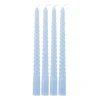 Xenos Dinerkaarsen twist - blauw - set van 4- Dinerkaarsen