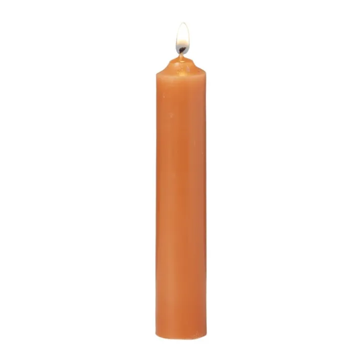 Xenos Dinerkaarsjes - set van 3 - oranje - ø2x12 cm- Dinerkaarsen