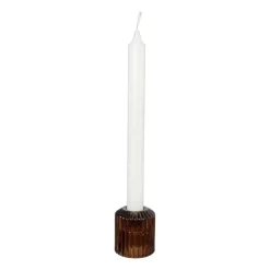 Xenos Diner/theelichthouder - lichtbruin - ø5.5x6 cm- Waxinelichthouders|Kandelaars