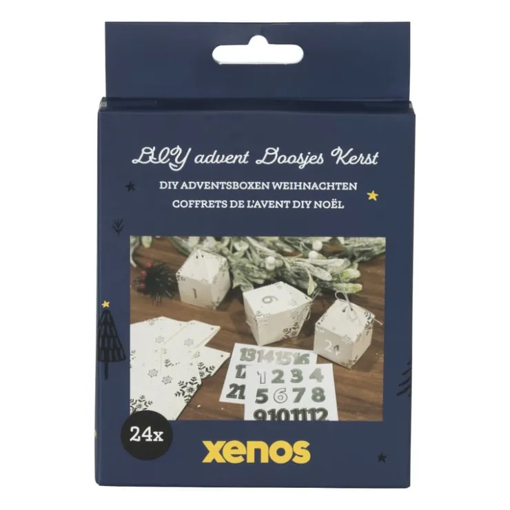 Xenos DIY advent doosjes - set van 24- Kerst Knutselen
