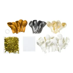 Xenos DIY ballonboog Happy New Year - goud, zilver & wit - set van 36- Ballonnen