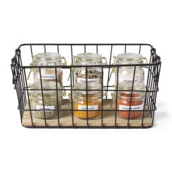 Xenos Draadmand - zwart - 31x21x14 cm- Manden|Manden