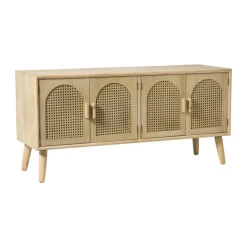 Xenos Dressoir Flores met ovalen vlakken - bruin - 55x120x40 cm- Dressoir