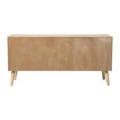 Xenos Dressoir Flores met ovalen vlakken - bruin - 55x120x40 cm- Dressoir
