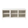 Xenos Dressoir Luca met geribbeld glazen deurtjes - offwhite - 50x120x42 cm- Tv Meubels|Kast Met Deuren