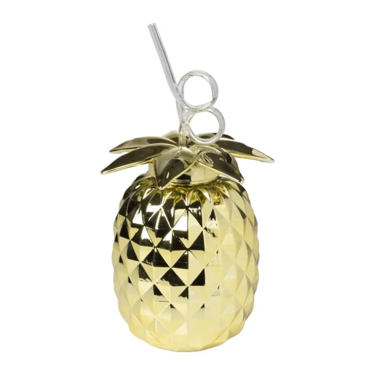 Xenos Drinkbeker - ananas - goud - .. ml- Kinderservies