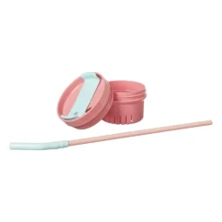 Xenos Drinkbeker met rietje Titan - roze - 1 liter- Drinkflessen|Kinderservies